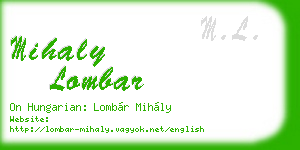 mihaly lombar business card